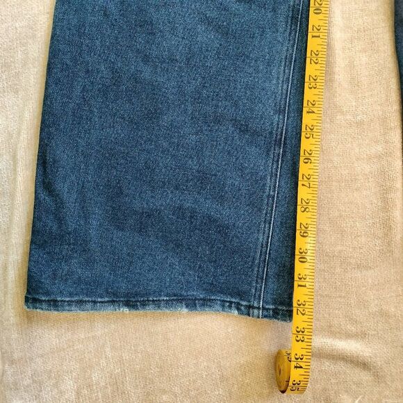 BP Wide Leg High Waisted Dark Wash Distressed Jeans NWT Size 28 - Picture 8 of 8
